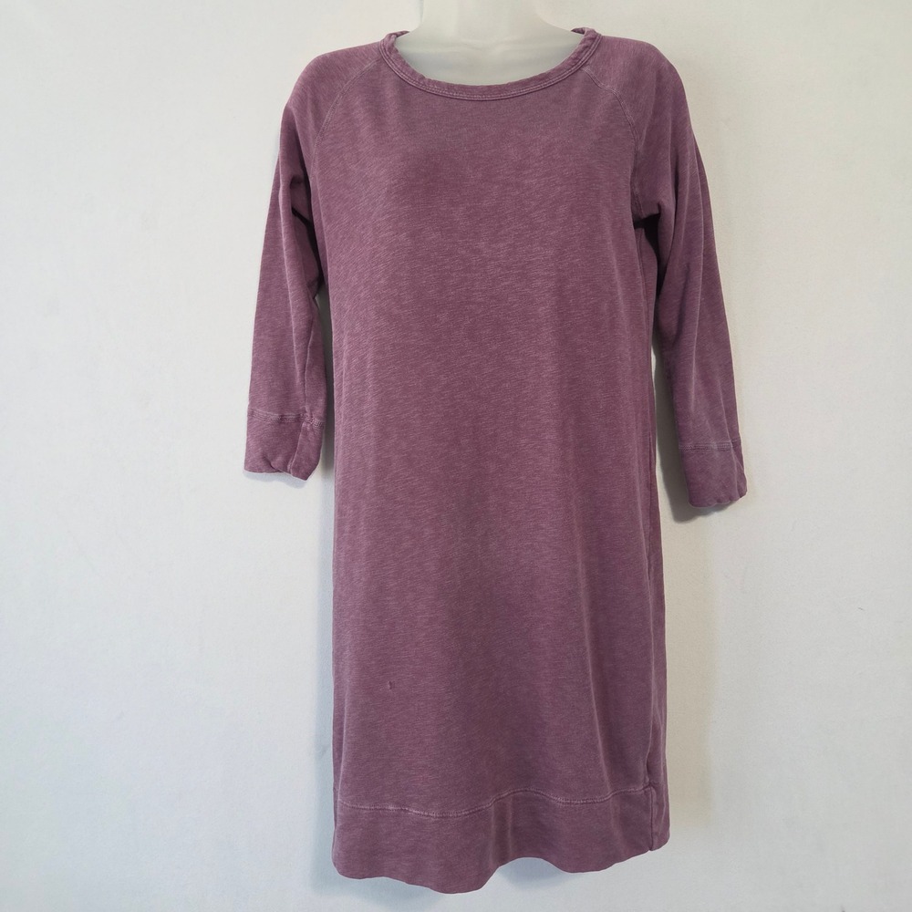 James Perse Dress Women 2 (M) Purple Raglan Sweatshirt FrenchTerry Supima Casual